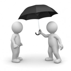3D Character and Umbrella